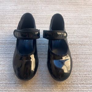 Danskin Freestyle Tap Dance Shoes black Size 11 little girls kids USED